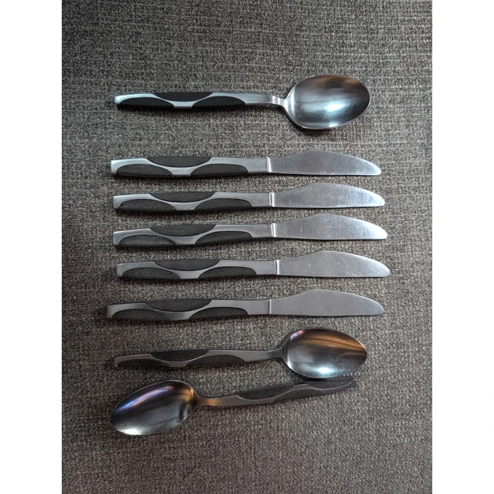 Night & Day Vintage‎ Stainless Flatware Set Atomic Japan  Mid-Century 1950s 60s